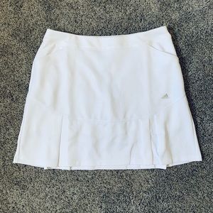 Adidas White Pleated Skort